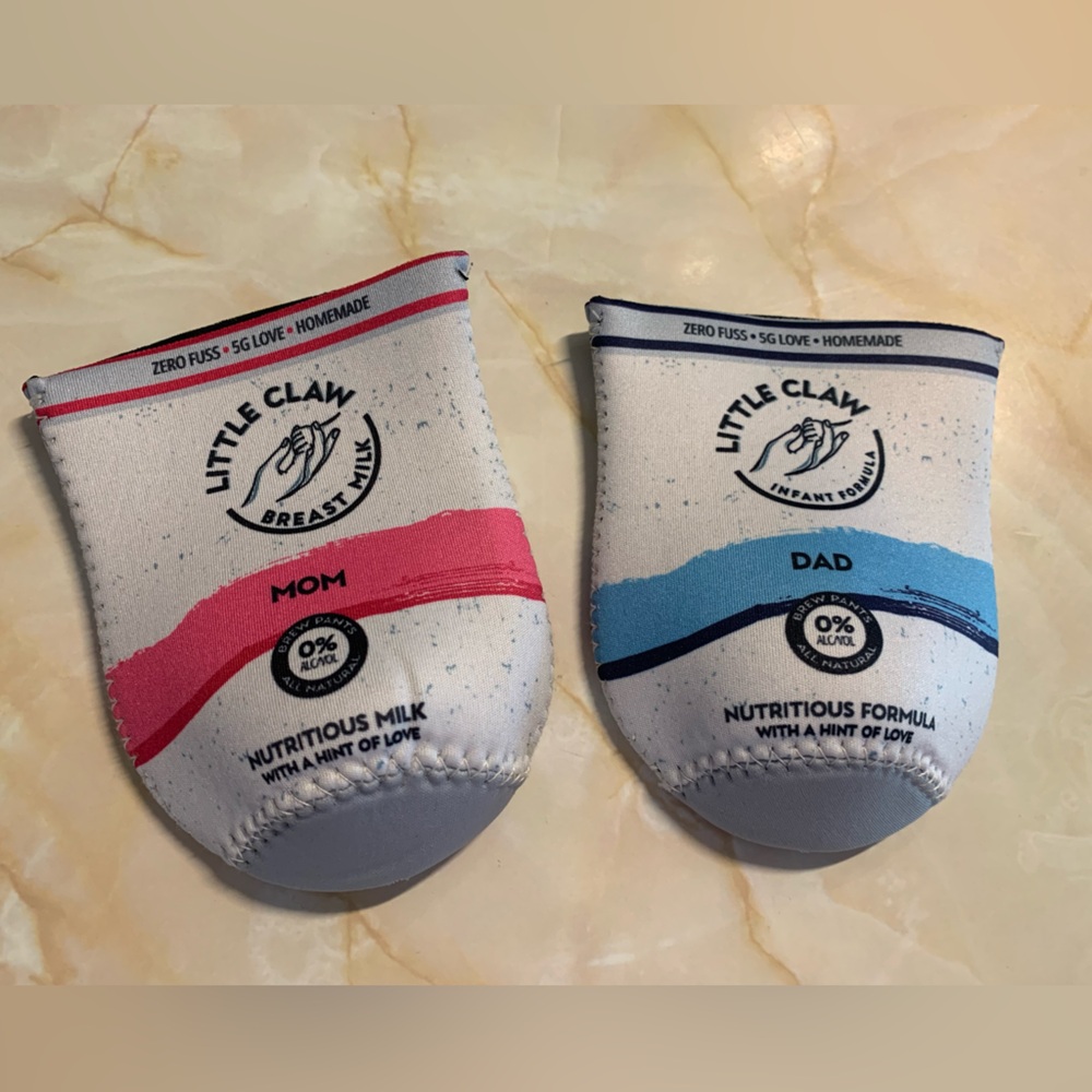 Little Claw Bottle Sleeve Set - Mom & Dad Pink & Blue